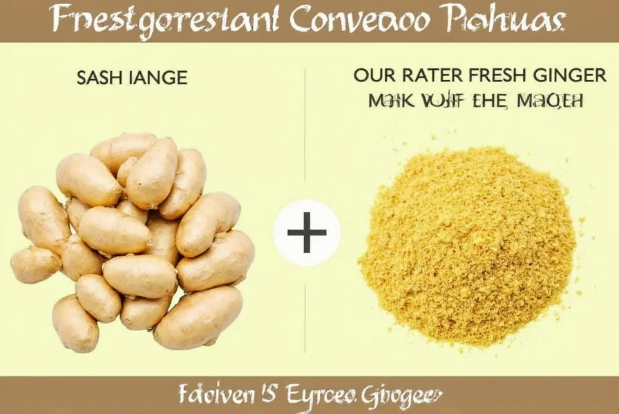 Comparison of fresh grated ginger and ground ginger in various recipe applications