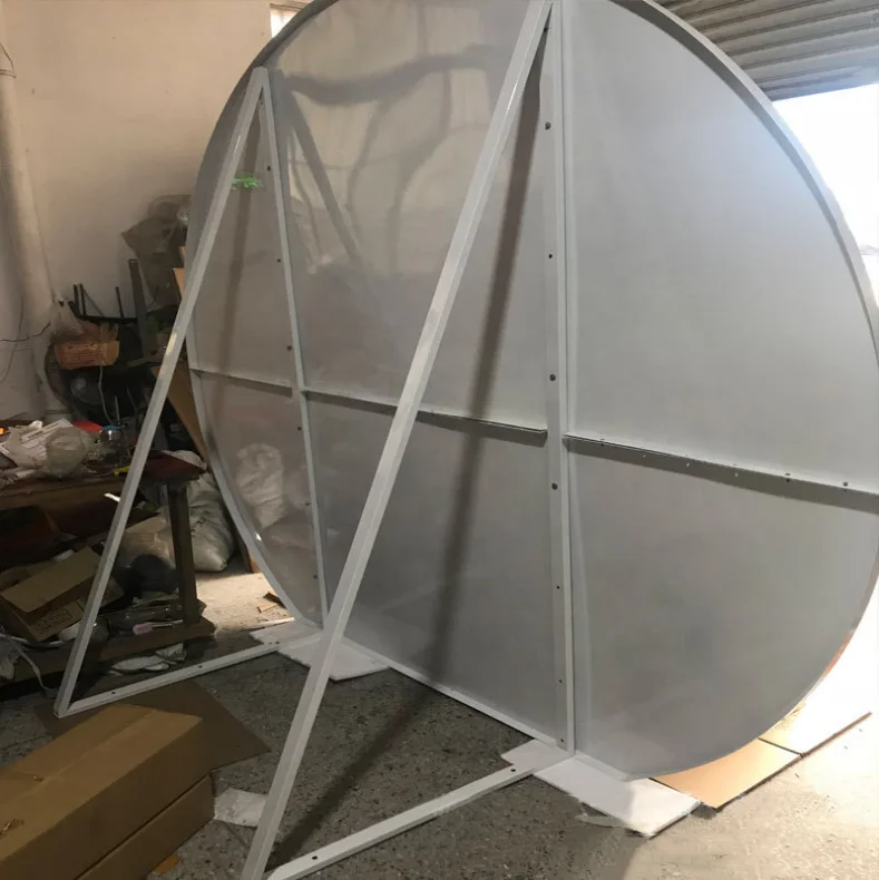 Wedding Backdrop Circle Round White Wedding Arch Metal for Wedding Favor Decoration Stage  (2).png