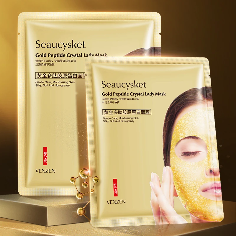

VEZE Improve facial dryness moisturizing mask Gold polypeptide collagen facial mask