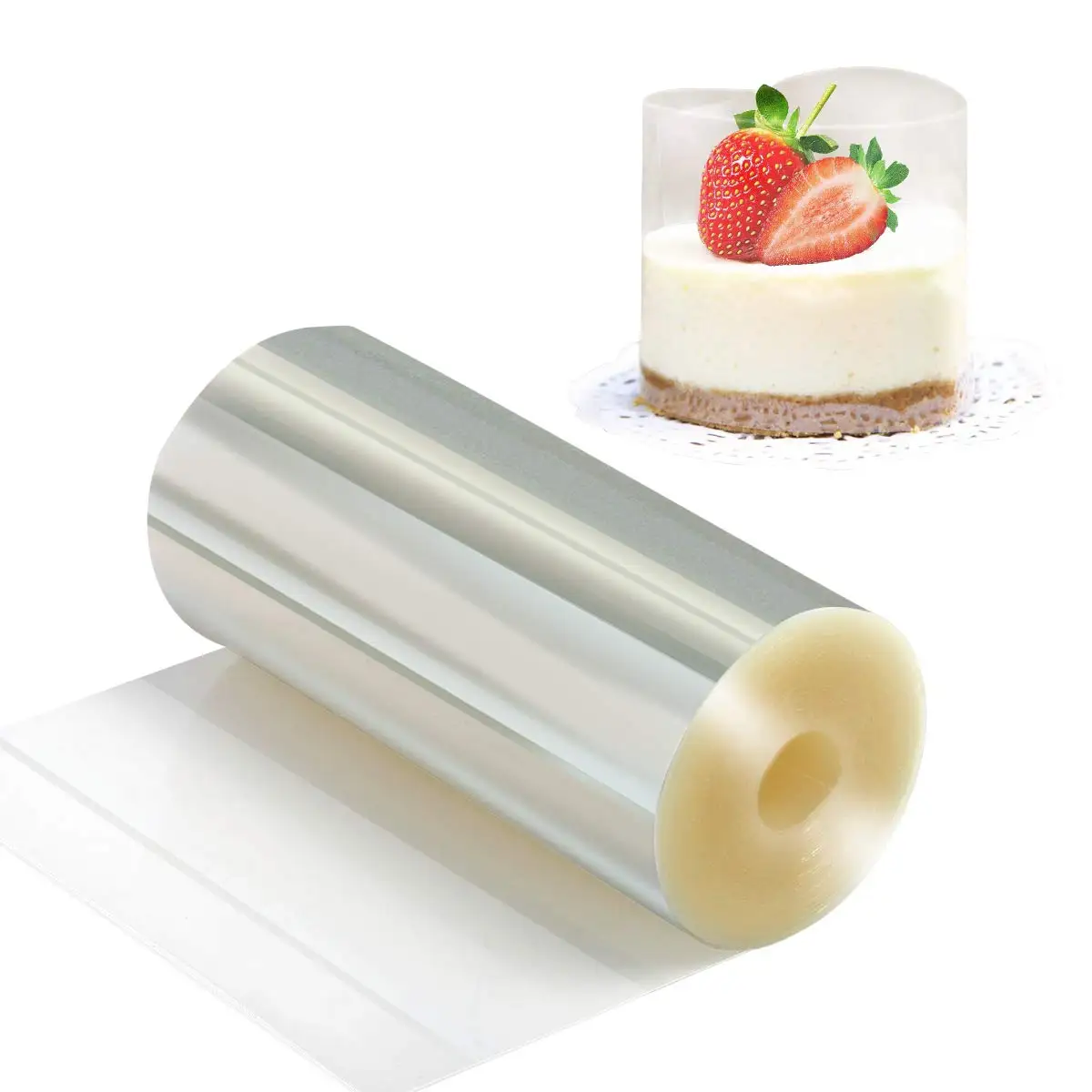 

8cm 10cm 15cm 20cm Transparent Clear Mousse Surrounding Edge Wrapping Tape Baking Cake Dessert Collar DIY Cake Decorating Tools