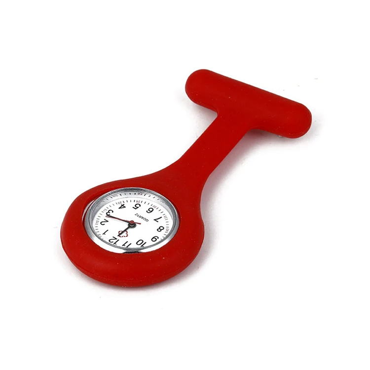 
Multi colors stock soft silicone nurse watch for hospital,Nurse pin watch with durable movement,Breast watch for nurse 