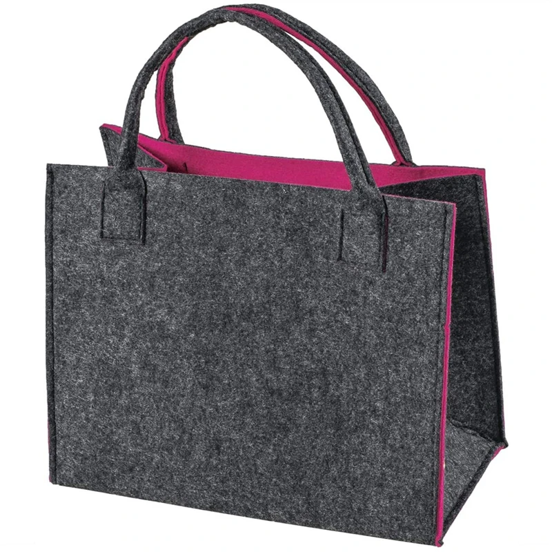 

Factory wholesale custom felt shoulder bag briefcase felt tote shopping bag, Customized color