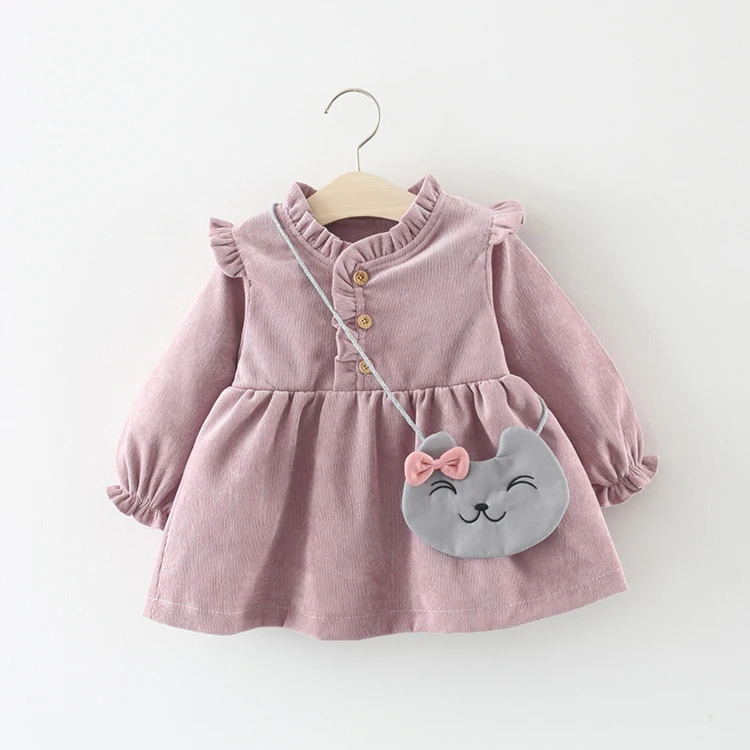 

New Arrival Baby Girl Dress Winter Thick Cotton Warm Dresses For Winter, Picture shows