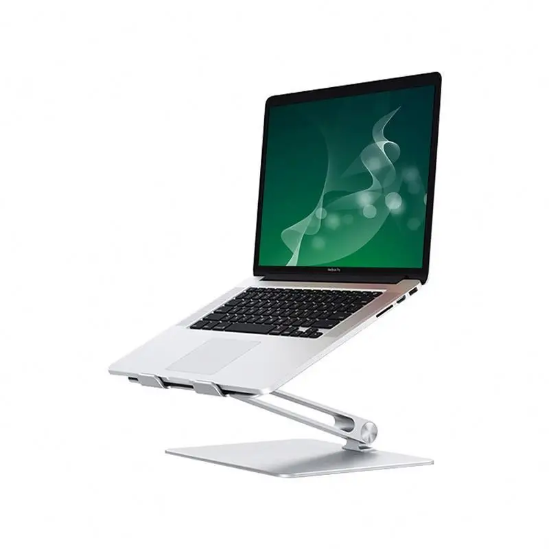 

Hot sell adjustable portable REKqt stick on the bottom of the computer laptop stand, Silver