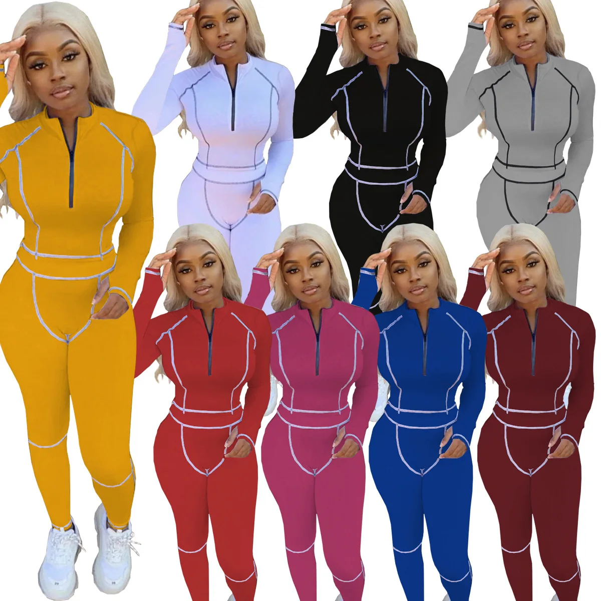 

Custom Logo Two Piece Pants Set Sweatsuit Vendor Fall Set Women Clothing 2 Piece Tracksuits For Women jogger set women 2021, Picture