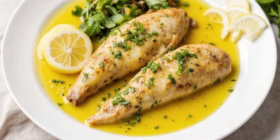 Plates showing different lemon herb sauce combinations