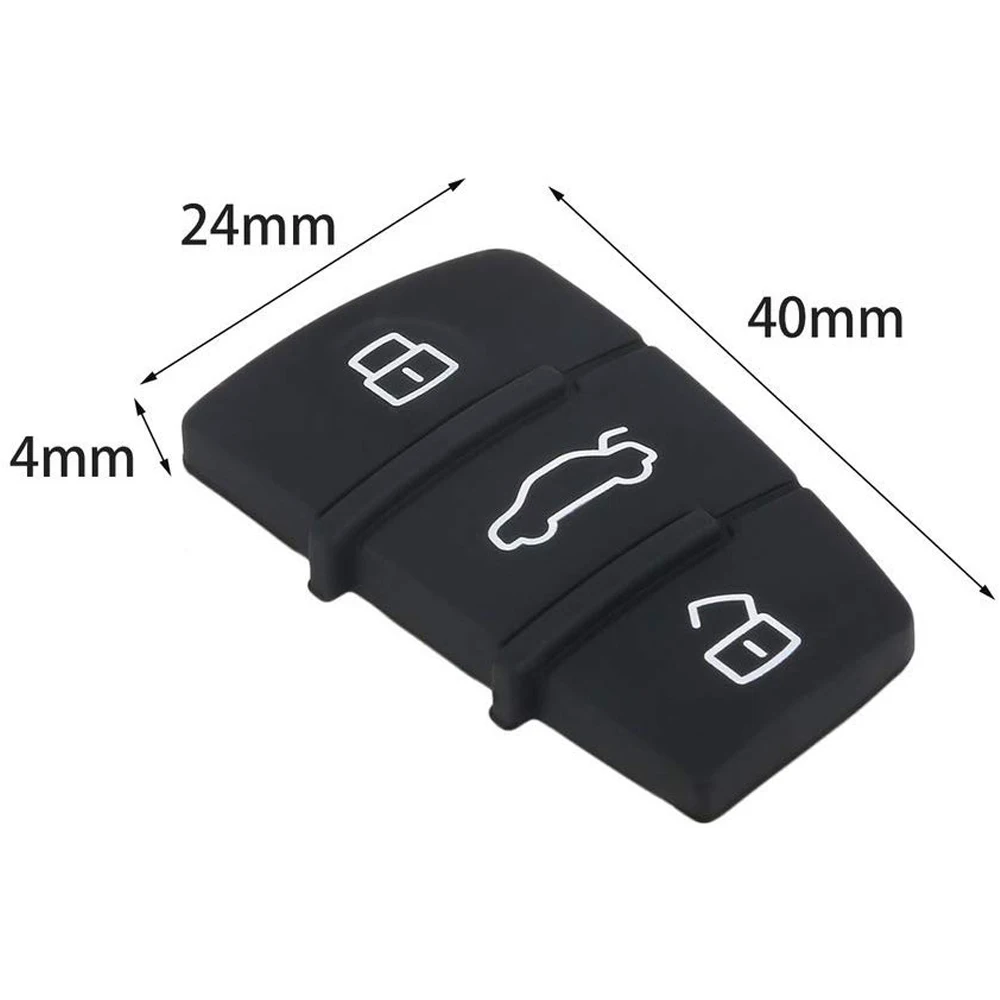 Car Remote Key FOB 3 Button Rubber Pad Replacement For Audi A3 A4 A6 TT Q7 x1 