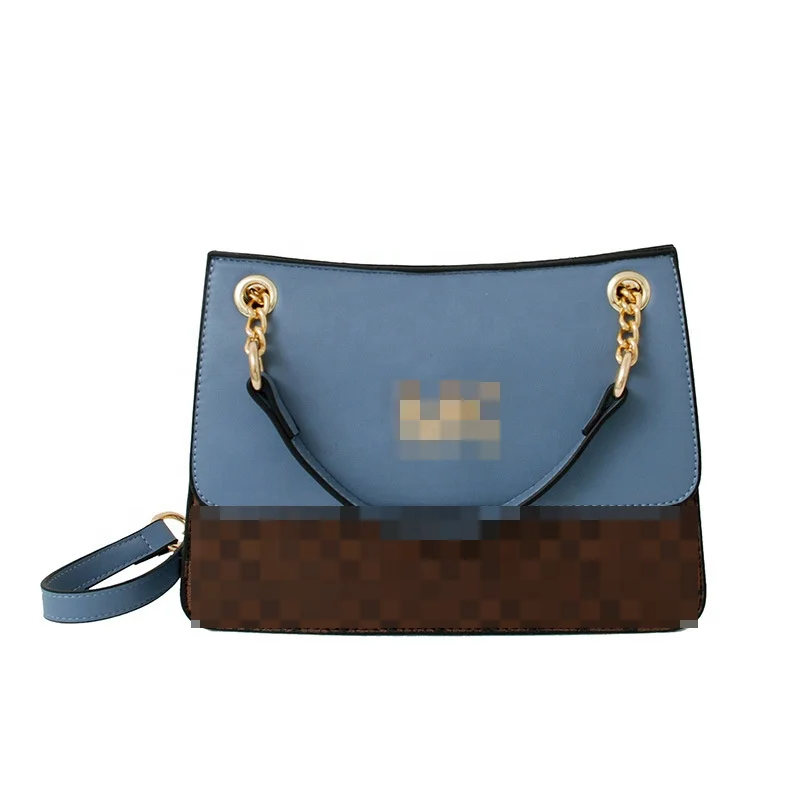 

New Fashion One Shoulder Messenger Letter Small Square French Niche Handbags Texture Chain Pu Bag, 6 colors