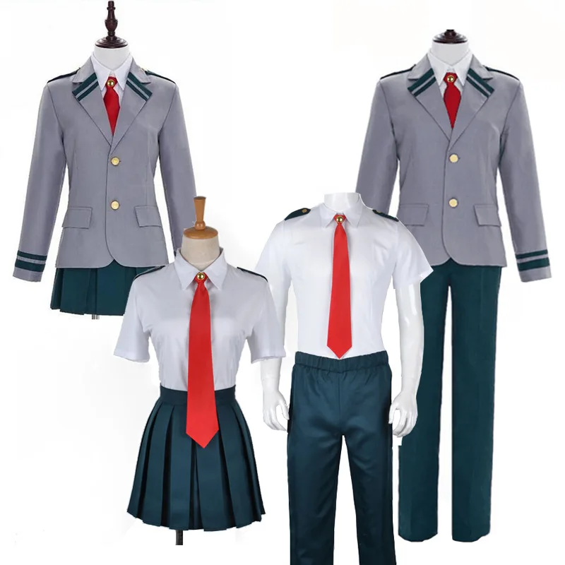 

Anime My Hero Academy Midoriya Izuku Bakugou Katsuki OCHACO URARAKA School Uniform Cosplay Boku No Hero Academia