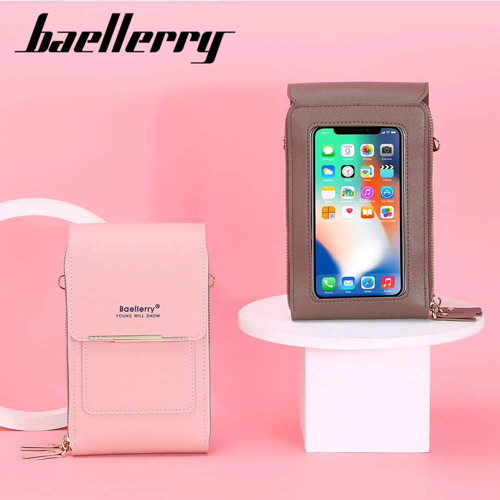 

2022 Baellerry PU Leather Women's Shoulder Bags Touch-screen Waterproof Phone Bags