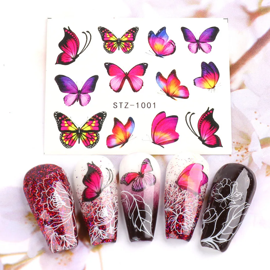 

2020 Custom 3D Design Butterfly Nail Polish Art Decals sticker