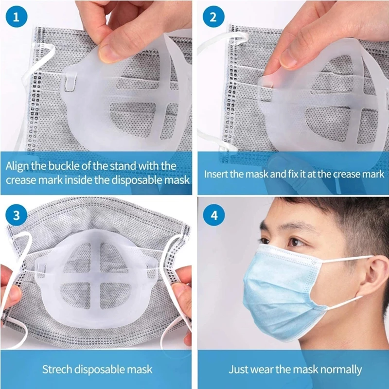 
3D masking Bracket Reusable Inner Support Frame Disposable Masking Stand Face Masking Holder 