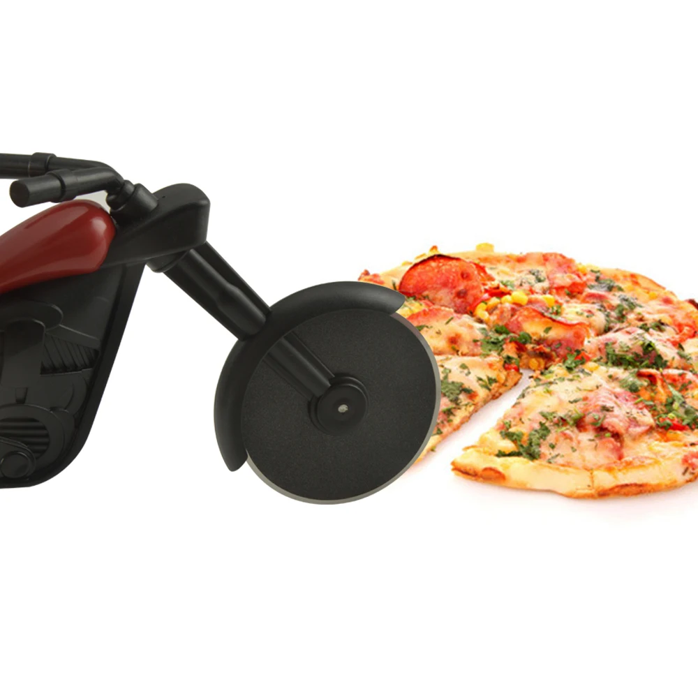 Novelty Design Stainless Steel Pizza Cutter Bike Wheel Bicycle Shape Pizza Cutting Knife Kitchen