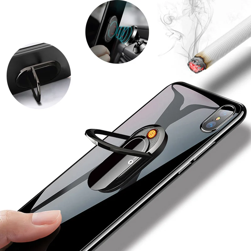 

Cigarette Lighter Phone Holder Car Mount Stand Rechargeable Ring Buckle Socket