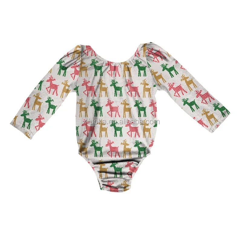 

Factory Price Christmas Baby Girl Boutique Clothing Long Sleeve Toddler Rompers