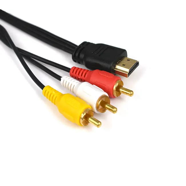 

Factory HDTV to 3 RCA Cable HDMl to AV Video Audio Cable for TV DVD Computer Cable 1080P 1.5m