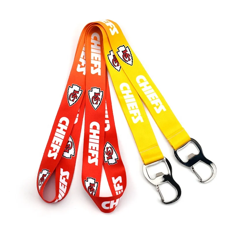 

Nylon Tape Presented Custom Logo Lanyard Belt Promotional Bottle Opener, Customized