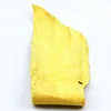Yellow color matte finish soft salmon fish skin leather for wallet