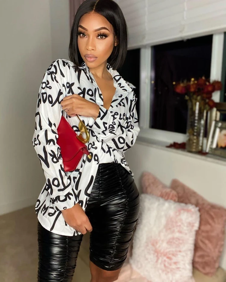 

New design autumn streetwear fashion shirts women blouses clothing 2020 for sale