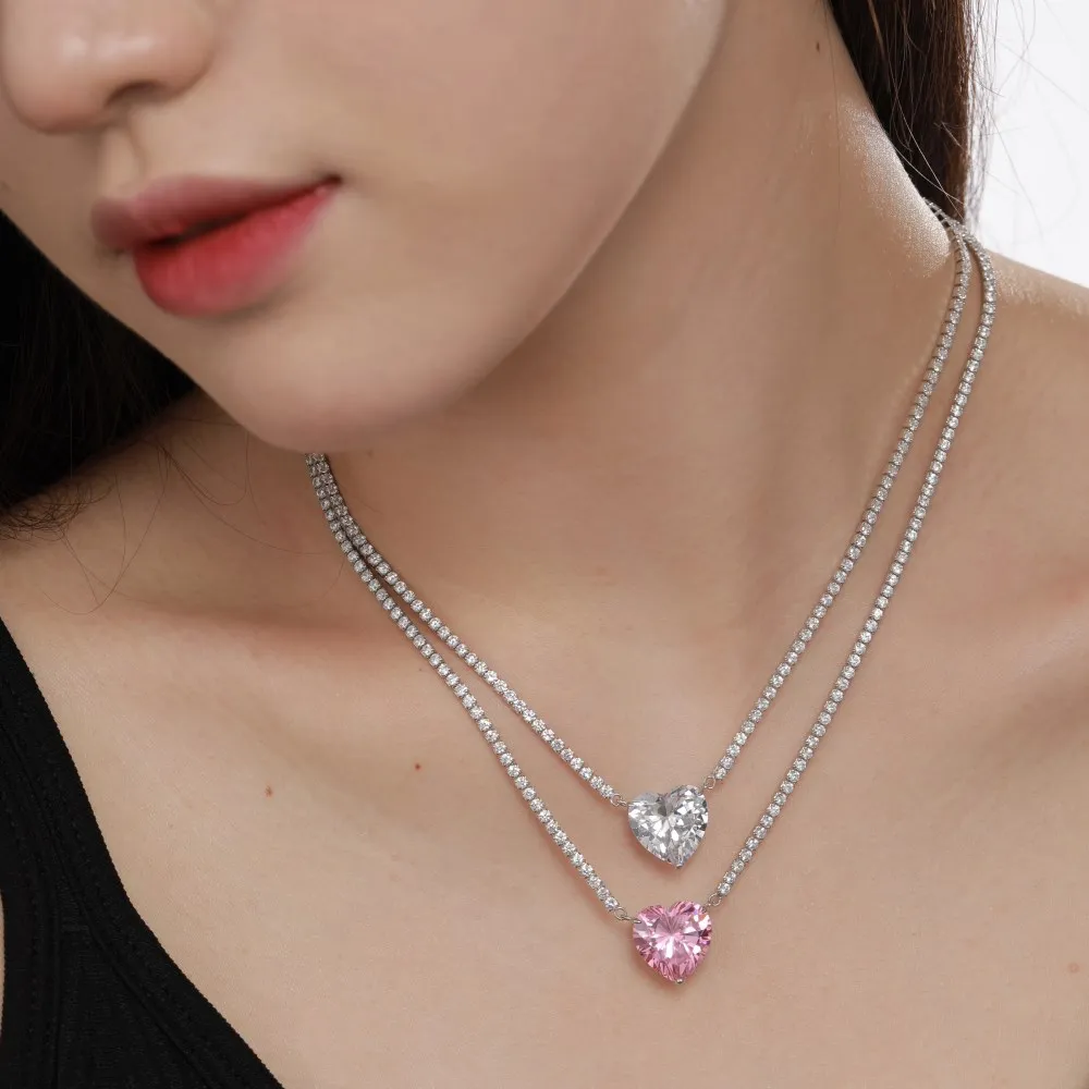 

Dylam High Quality Jewelry Vendors Pendant Korean 18k Gold Necklace Iced Out 925 Sterling Silver Necklace Waterproof Jewelry