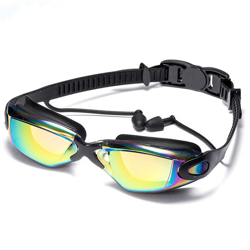 

Professional Swimming Goggles Swimming Glasses with Earplugs Nose Clip Electroplate