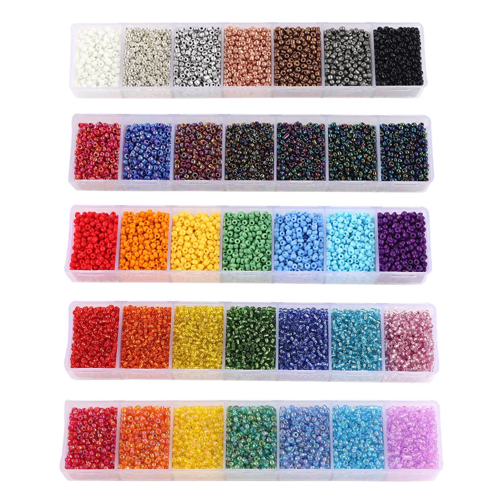 

3150pcs/Box Colorful Seed Beads Women Necklace Making Material 2mm Glass Beads