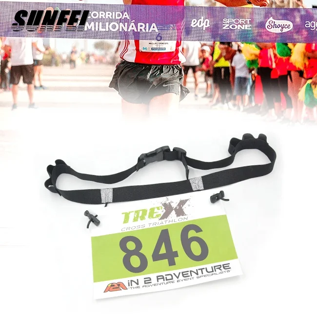 

New Design Quick Release Waist Hip Holders belt Elastic adjustable Triathlon Race band Number Belt sport running belts waist bag