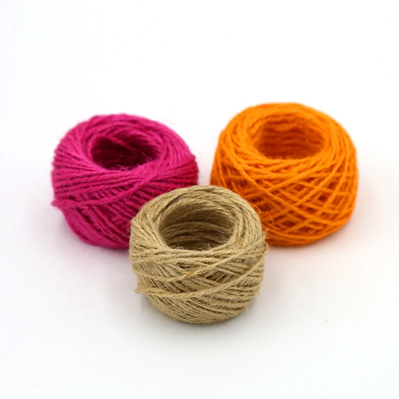 
Wholesale colored DIY craft twisted macrame cotton twine cotton string / colored jute yarn 