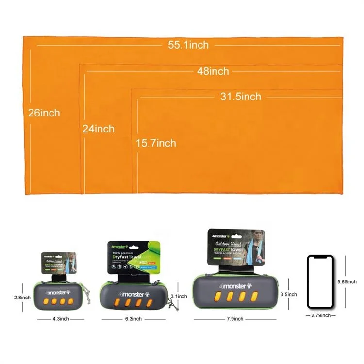 

Custom Soft Lightweight Microfiber Sports Towel