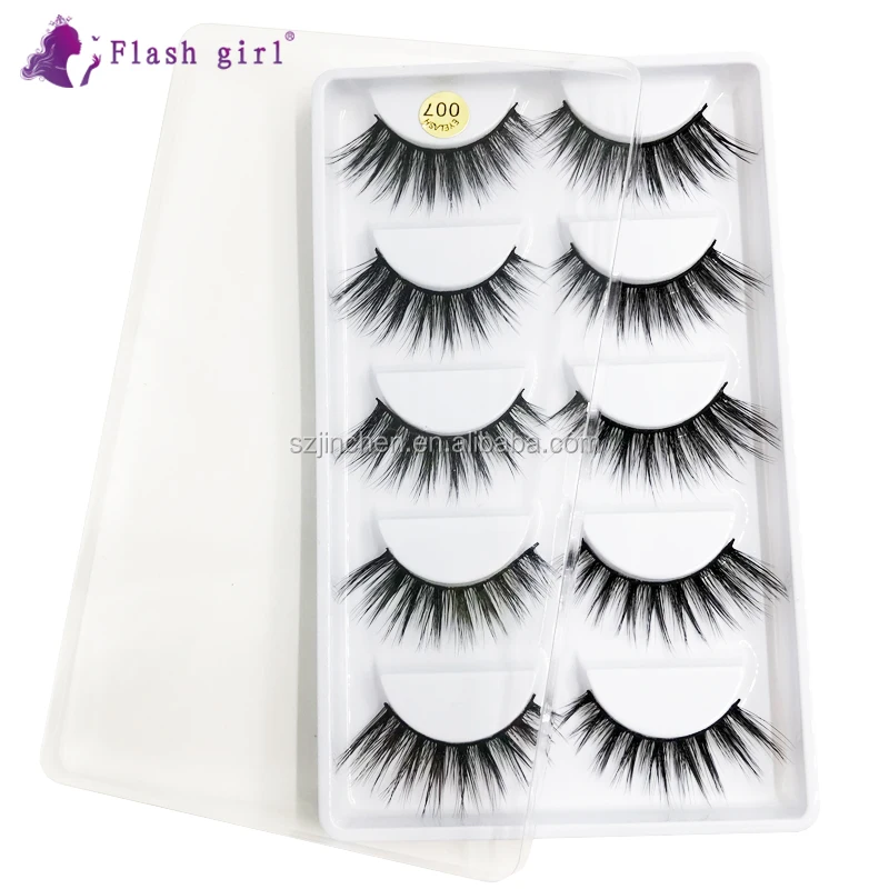 

New style hot sale 007 cruelty free 3d mink natural soft false eyelashes private label