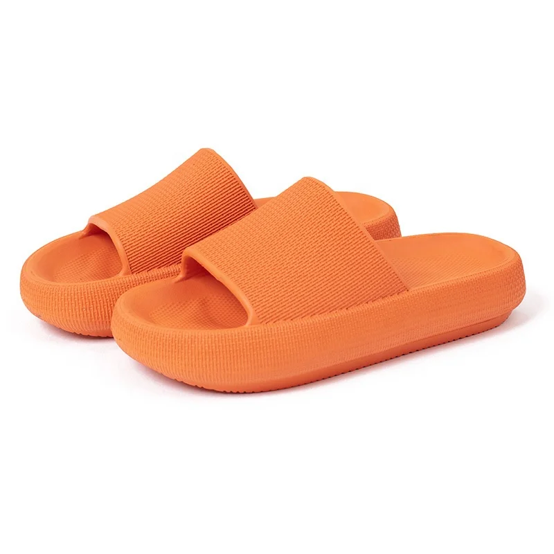 

2021 light weight anti-slip Women Sandles Soft Thick Sole house slides pure color Indoor EVA slippers, 5 colors