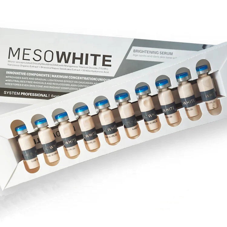 

New permanent Mesowhite Serum Kit bb cream meso glow face cream Gold Serum Treatment, Oem/odm for customers