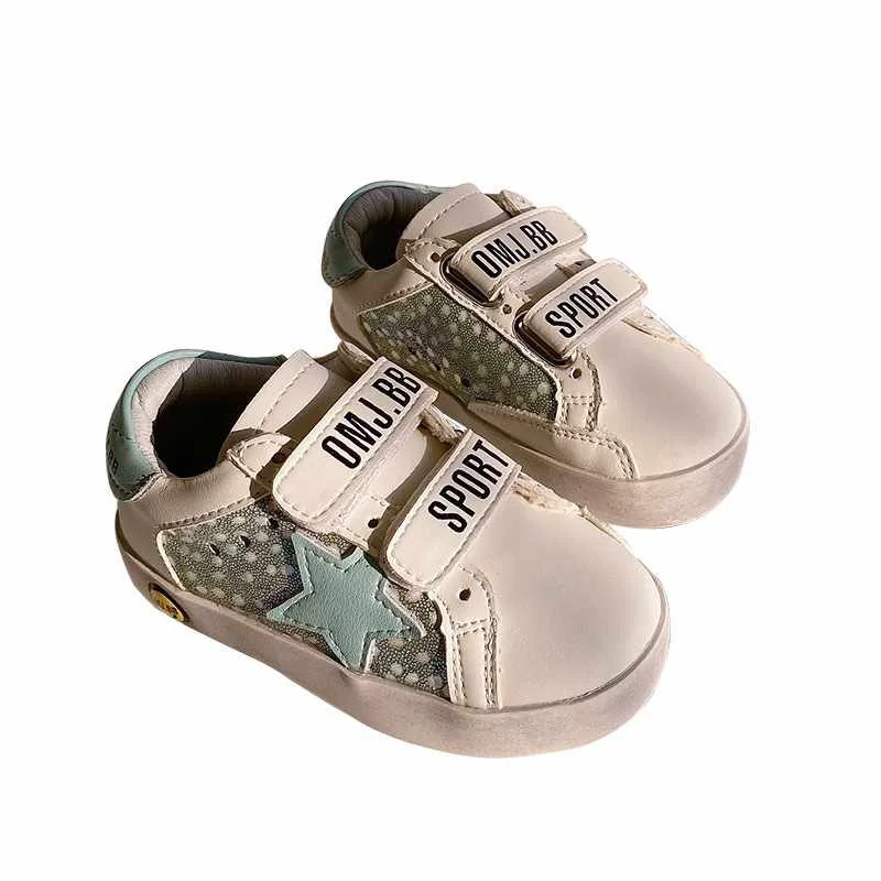 

2022 Spring Kids Sports Shoes Infant Soft Prewalkers PU Light Weight Children Walking Shoes Rubber Little Girls Casual Shoes, 2 colors