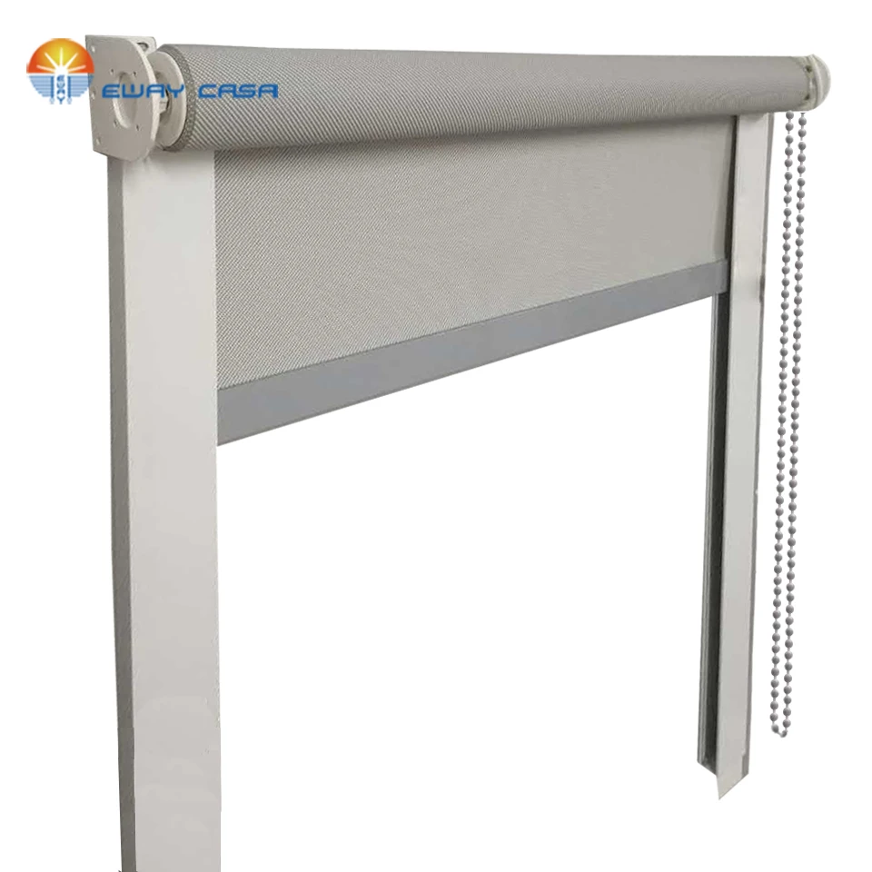 
Sunscreen Roller Blinds with Rail guide Indoors 5% Openness Roller Shades Waterproof Roller Shades NO_RB_OR 
