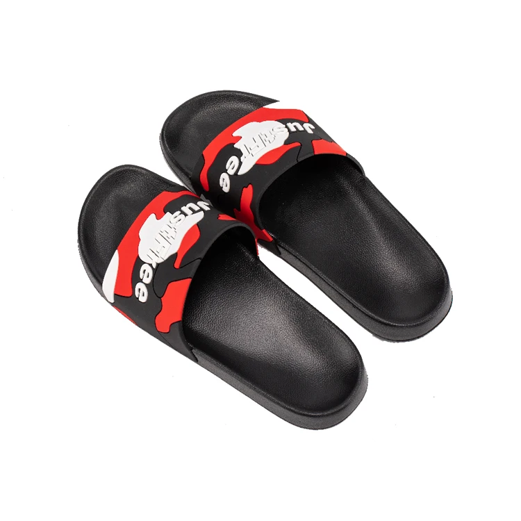 

Wholesale Black PVC Slippers Men's Slippers Full Soft Bottom Thick Casual Summer EVA Rubber OPEN TOE Slippers Fashion Trend