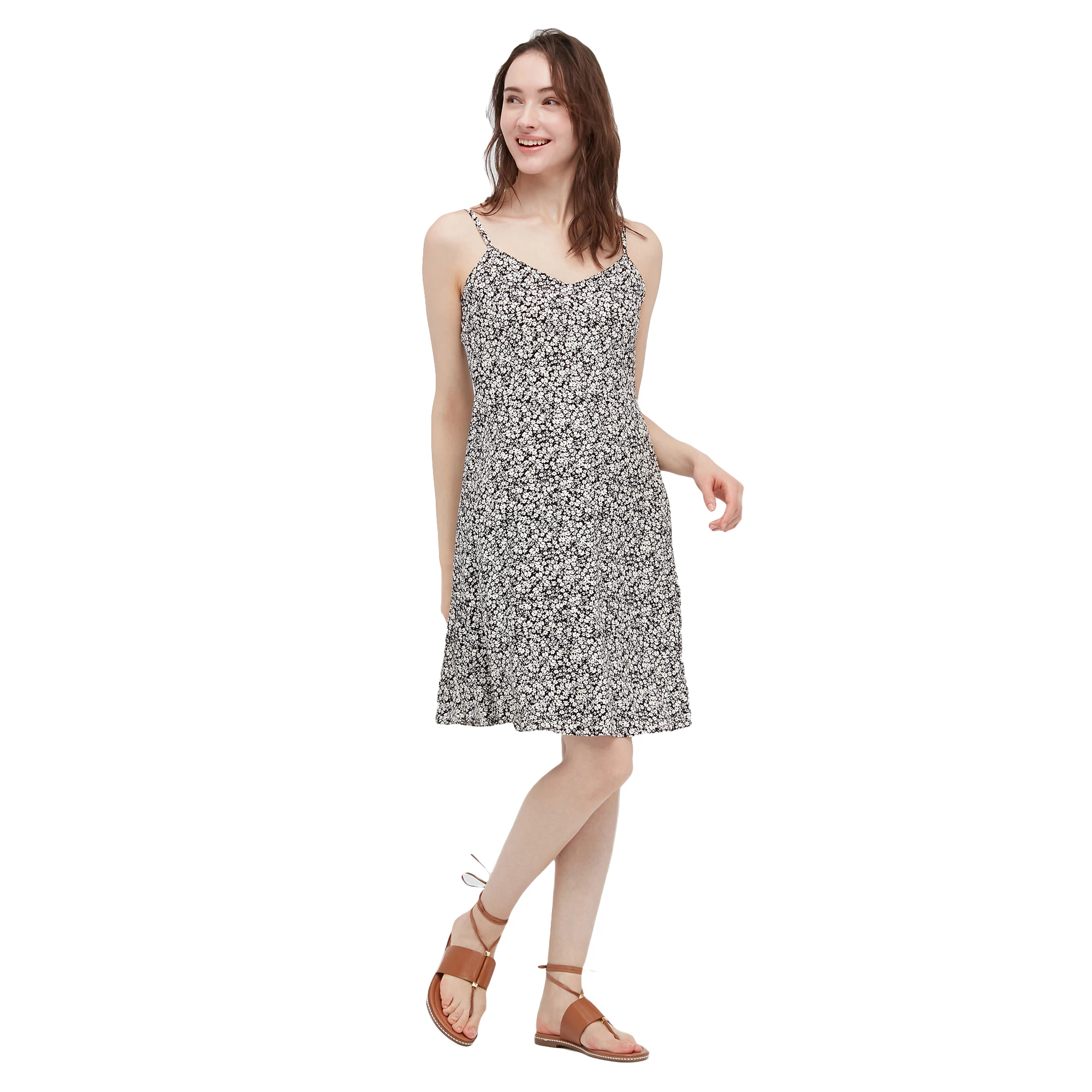 

2021 Fashion Recommend Customized Women Printed Camisole Flare Dress