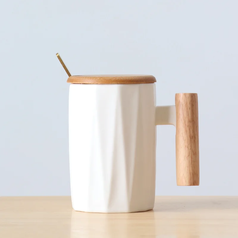 

Reusable tea milk ceramic mug with handle custom porcelain coffee cup