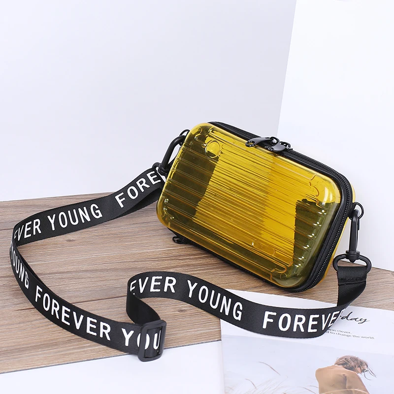 

Fashion trend PVC transparent Mini suitcase shoulder bag