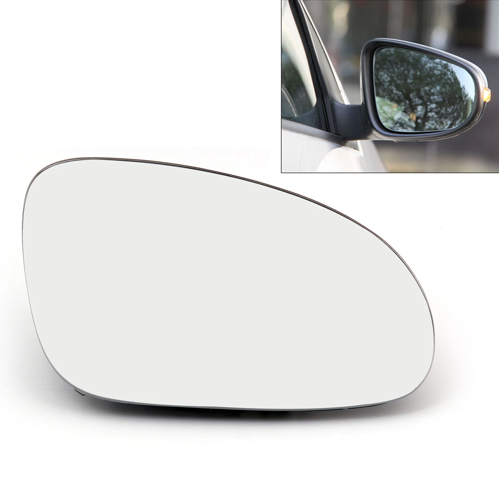 

Areyourshop Door Mirror Right Side Glass Heated W/Holder For VW Golf GTI Jetta MK5 Passat B6