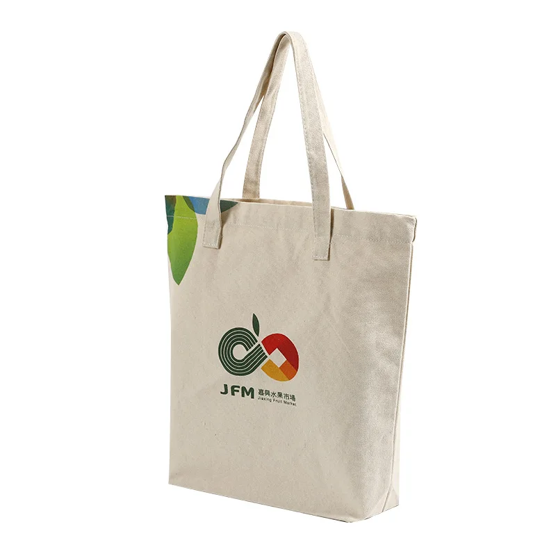 

logo Cotton Canvas Tote Bag Recycled canvas bag shopping, Customized color