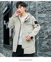 

men polyester jacket long jacket custom windbreaker jacket