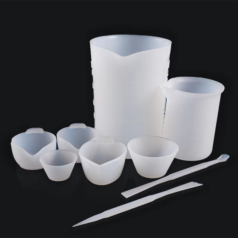 

Silicone Measuring Cups Mixing Cups Stirrers DIY Jewelry Resin Glue Tool