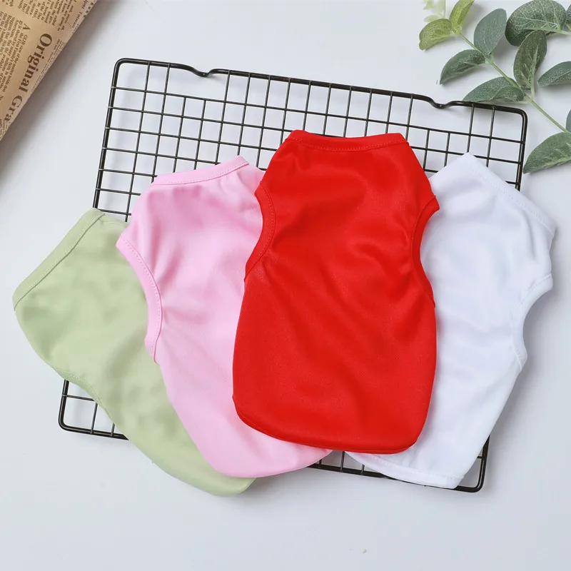 

Wholesale fashion cute summer pet vest 100% cotton cheap DIY blank dog vest clothes