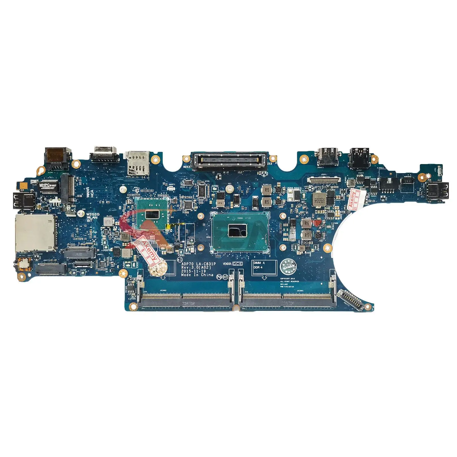 

CN-0476JC 02MMKC 0792TG Mainboard For Dell Latitude E5470 LA-C831P Laptop Motherboard DDR4L With I5 I7 CPU 100% Fully Tested