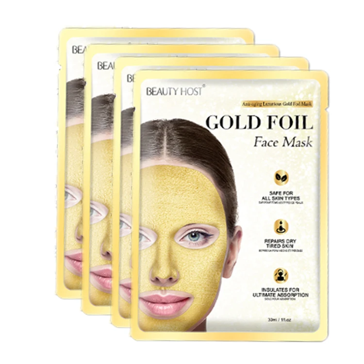 

Private Label Factory Hydrating 24K Gold Collagen Hyaluronic Acid Facial Mask Sheet Anti-Wrinkle Keep Firming Crystal Face Mask