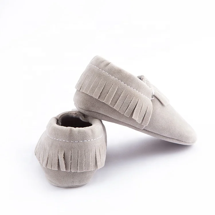 
Candy color soft PU Leather fringe suede Baby Moccasins First Walkers tassel toddler shoes 