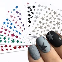 

2020 New 1PC Nail Sticker Decals Star Embossed 3D Self-Adhesive Nail Art Slider for Manicure Tool Nail Vendor wholesale