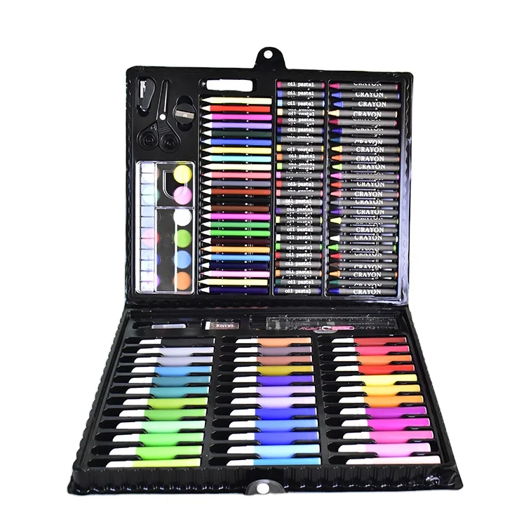 

150pcs/set crayon water-color Drawing Painting Set Water Color Pen Oil Pastel Paint Brush Drawing Tool Art School stationery set