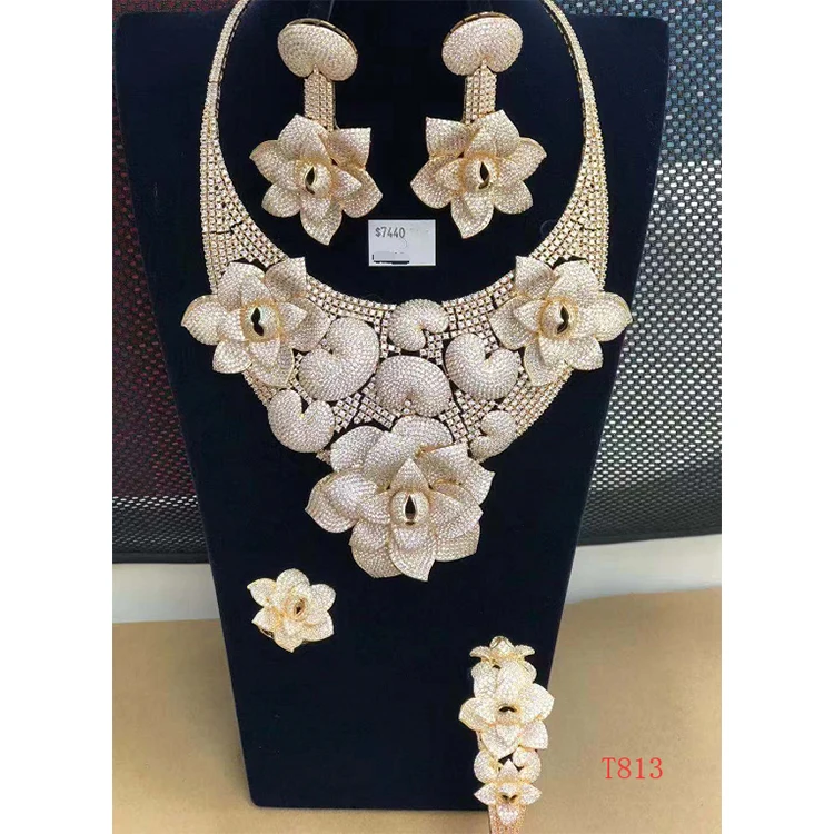

Set-106 Xuping new gold women luxury fashion wedding 24k saudi gold jewelry set