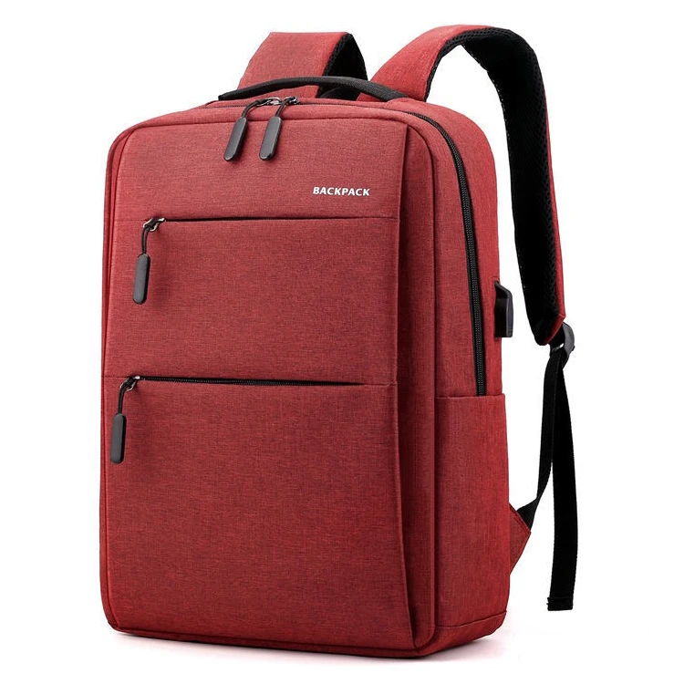 

men women slim laptop backpack anti theft computer business bag with usb port lightweight school college student bookbag, Black,gray,blue,red